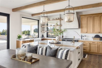 Get the Farmhouse Look with Light Cabinets